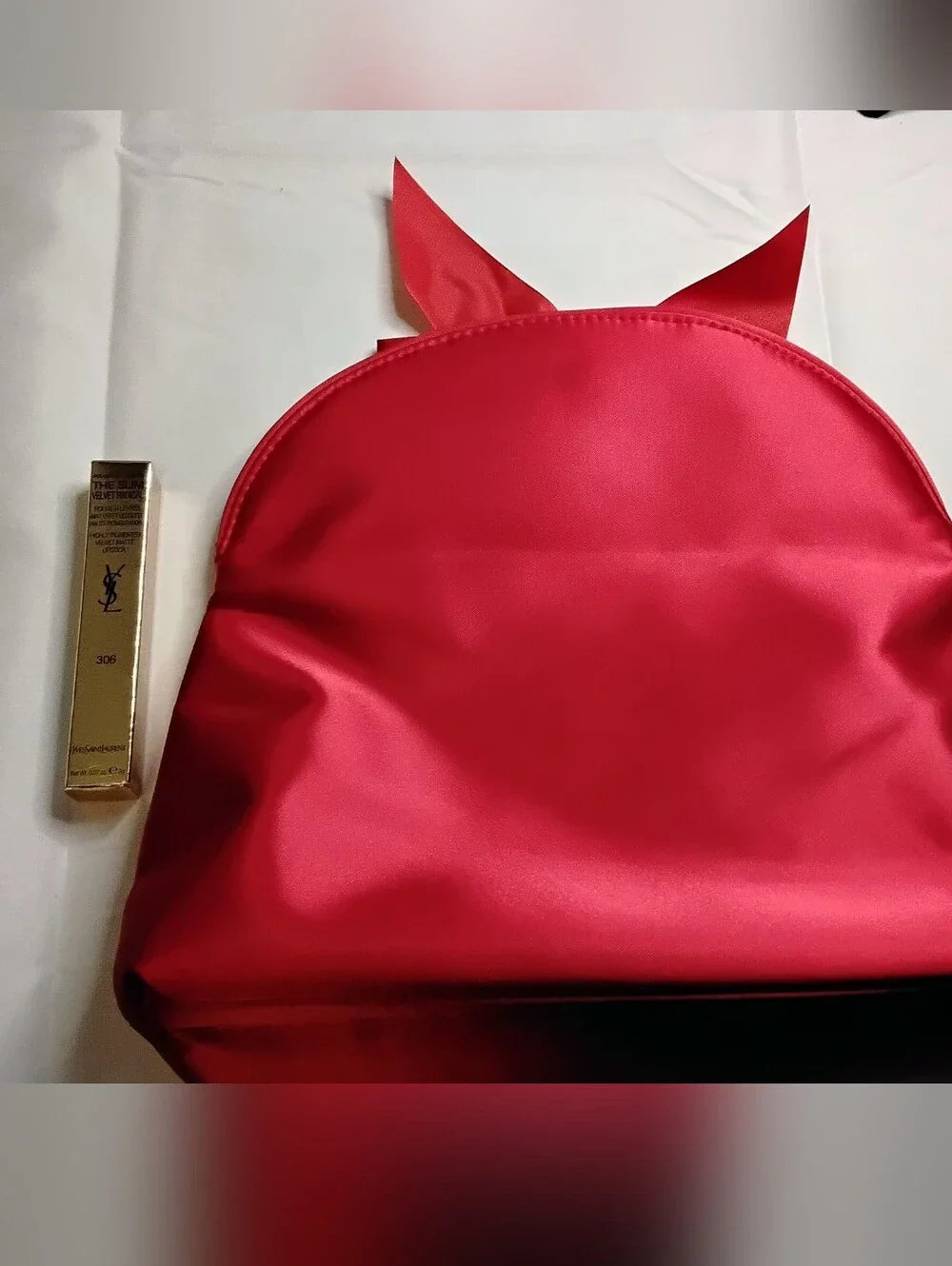 Yves Saint Laurent Parfums Red Cosmetic Case - New